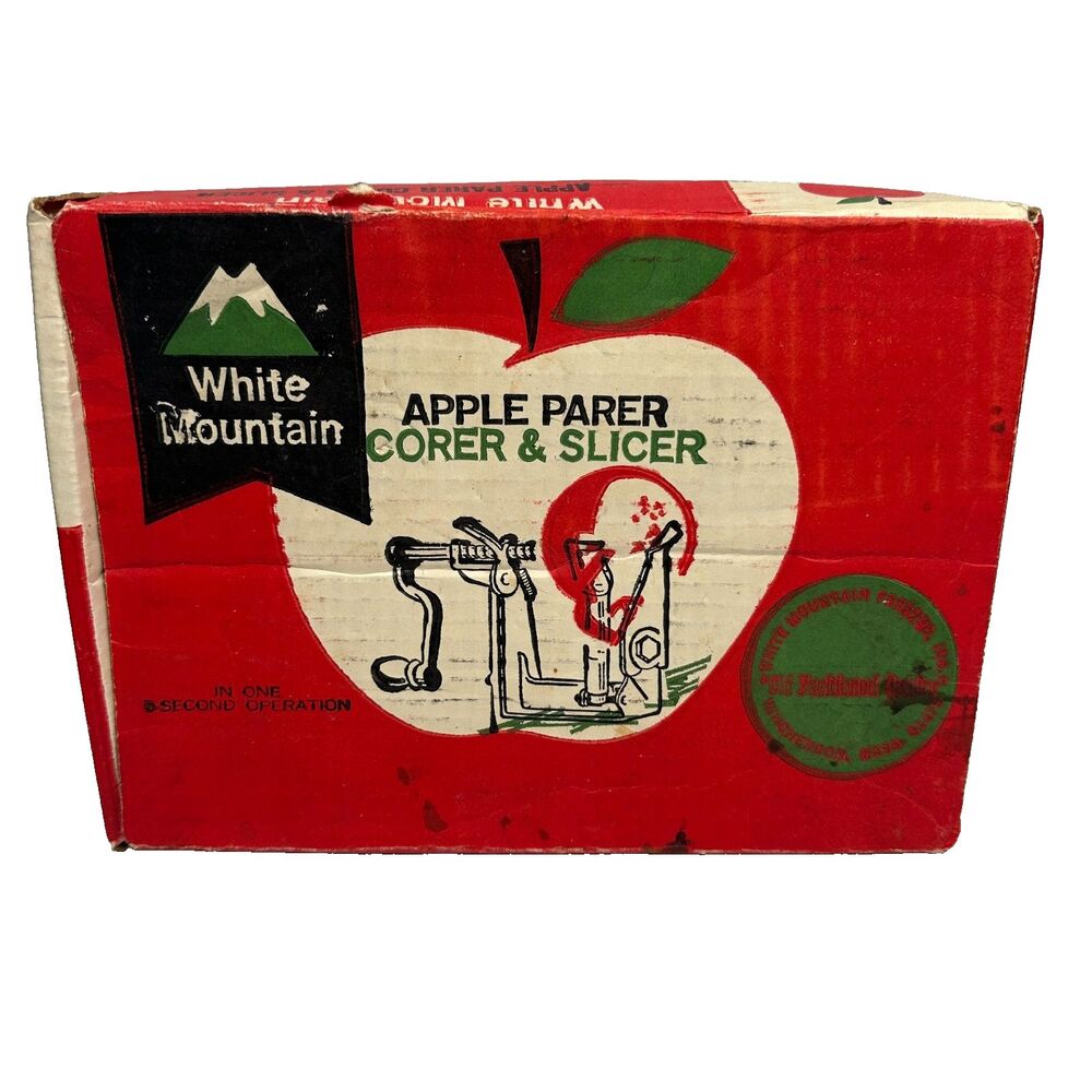 White Mountain Apple Parer Corer & Slicer in Box Canning Vintage Antique